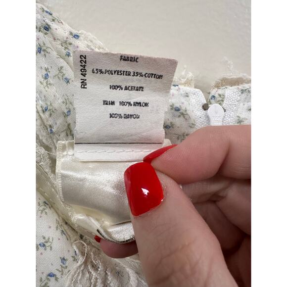 Vintage Gunne Sax Girls 70s Floral Cottage Prairie Maxi Dress Size 7 - Picture 4 of 6